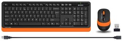A4 Tech FG1010 Turuncu Q Multimedia Klavye+Optik Mouse Set - Thumbnail