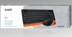 A4 Tech FG1010 Turuncu Q Multimedia Klavye+Optik Mouse Set - Thumbnail