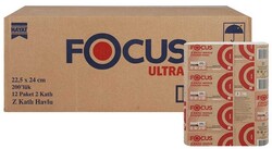 Focus Extra 200 Lü 12 Paket 2 Katlı 22.5 x 24 cm Dispenser Z Havlu - Thumbnail