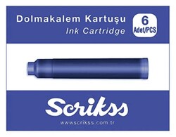 Scrikss Dolmakalem Kartuşu Küçük Mavi (6'lı Kutu) C600 - Thumbnail